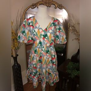 Aura multicolor midi dress NWOT